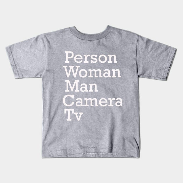 Person Woman Man Camera TV Kids T-Shirt by MariaB